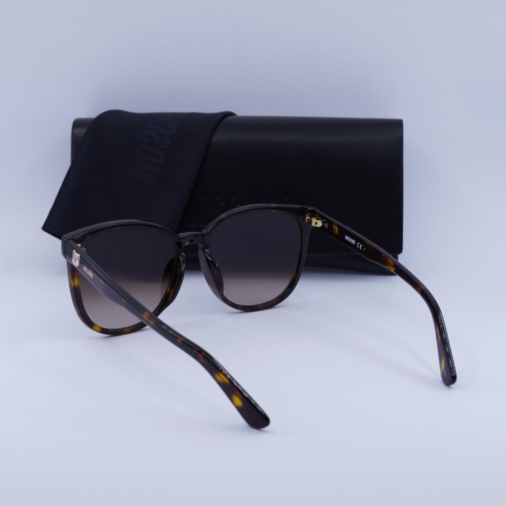 Moschino MOS074/F/S 0086 HA Square Sunglasses - Havana/Brown - Picture 9 of 11